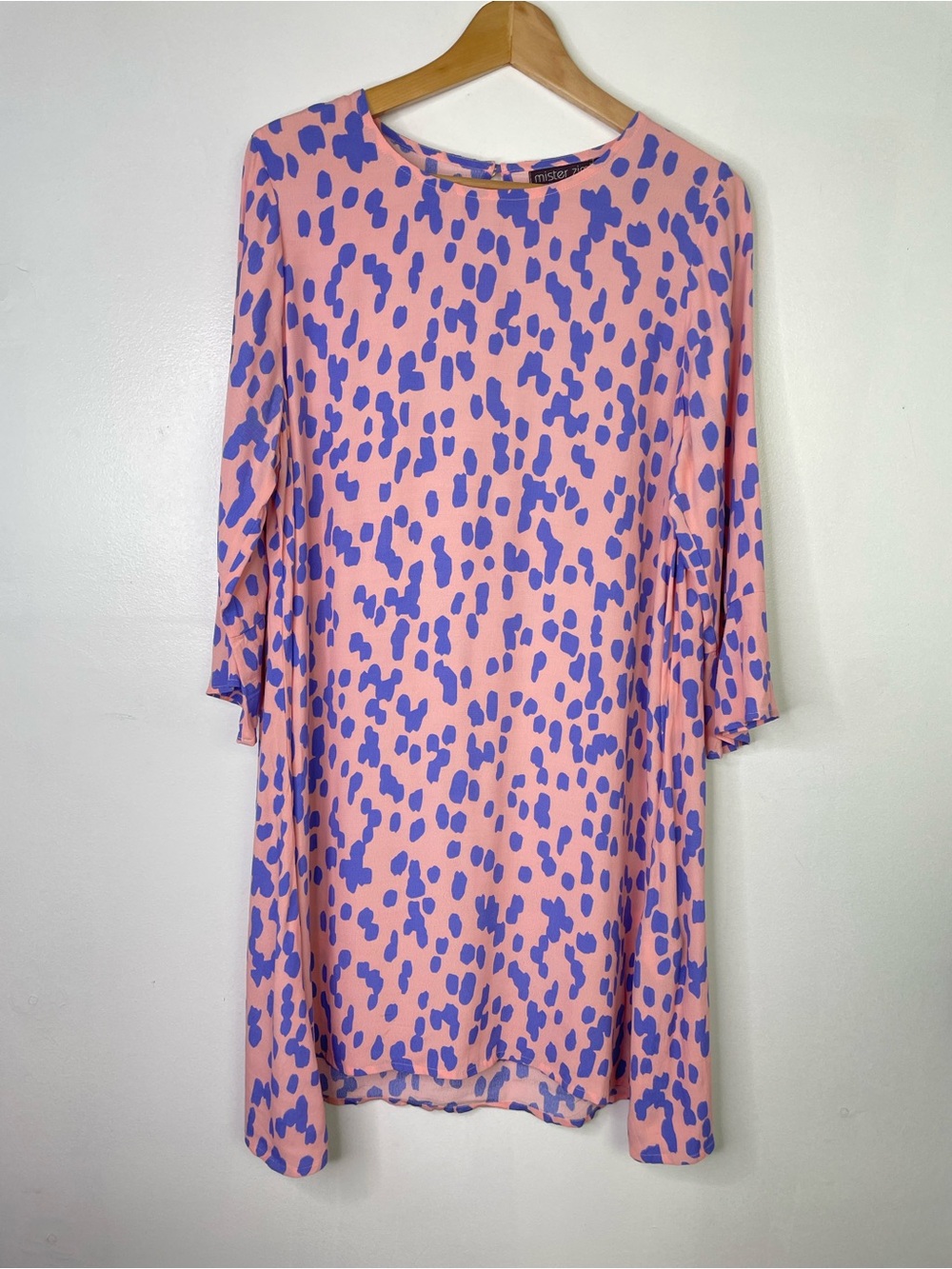 Mister Zimi Pink Dress with Purple Abstract Print